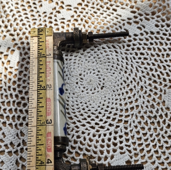 Polish Pottery Pull Handles For Cabinet Set Of 3 Used - Picture 6 of 8